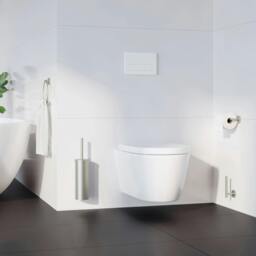 Rackhams Brushed Nickel Spare Toilet Roll Holder - thumbnail 2