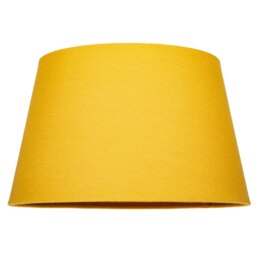Rackhams Traditional 30cm Mustard Ochre Linen Fabric Drum Table/Pendant Shade 60w Maximum - thumbnail 5