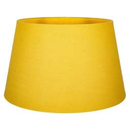 Rackhams Traditional 30cm Mustard Ochre Linen Fabric Drum Table/Pendant Shade 60w Maximum