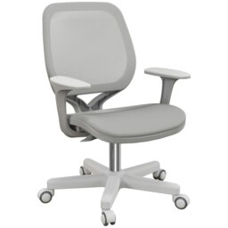 Rackhams Office Chair, 360 Degree Swivel Desk Chair with Wheels, Grey - Pink - thumbnail 3