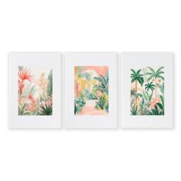 Rackhams Large Canvas Wall Art For Living Room - Set of 3 Beach Decor Wall art Prints - 20 x 30 in / 50 x 76 cm - Polyester Canvas 260 gsm - Canvas wrapped - thumbnail 1