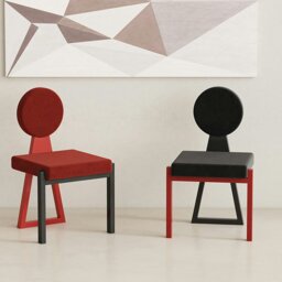 Rackhams Adetokunbo Accent Dining Chair, Black & Red - Style C - thumbnail 2