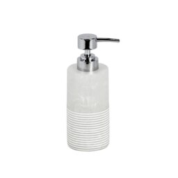 Rackhams Bianco Frost Onyx White Striped Liquid Soap Dispenser - thumbnail 4