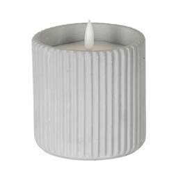 Rackhams Luxe Collection Ribbed Table Lamp - Chalk - 9cm x 7cm x 7cm - Chalk - 100% Mixed