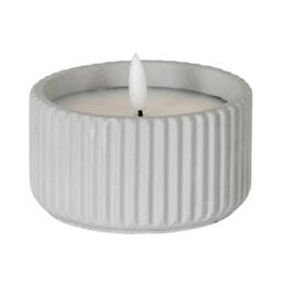 Rackhams Luxe Collection Ribbed Table Lamp - Chalk - 9cm x 7cm x 7cm - Chalk - 100% Mixed - thumbnail 3