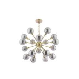 Rackhams Ornella 18-Light Antique Brass and Glass Pendant - thumbnail 4