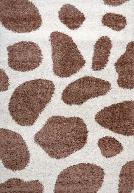Rackhams Moodi Shaggy Terra Froth Rug - 80X150 cm - image 1