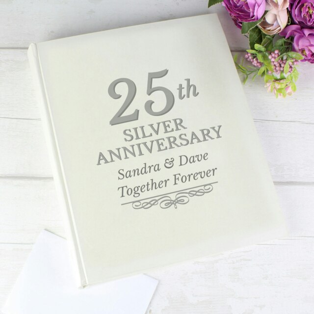 Rackhams Personalised 25th Silver Anniversary Traditional Photo Album - image 1
