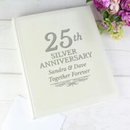 Rackhams Personalised 25th Silver Anniversary Traditional Photo Album - thumbnail 1