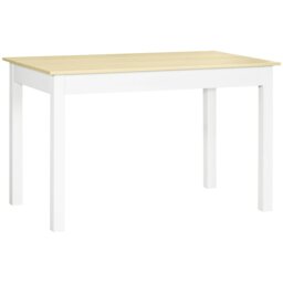 Rackhams Dining Table for 4 to 6 Kitchen Table with Thick Legs Oak Wood Grain - thumbnail 2