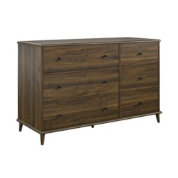 Rackhams Farnsworth 6 Drawer Dresser Walnut - Brown - thumbnail 2