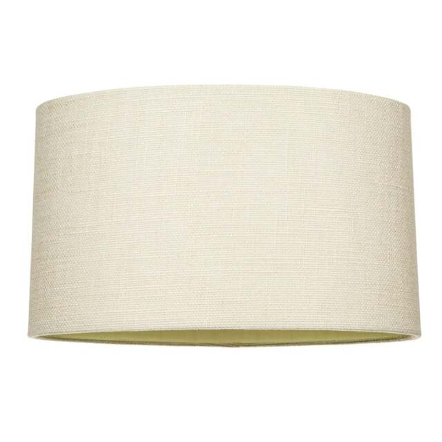 Rackhams Contemporary and Sleek Cream Linen Fabric Oval Lamp Shade 60w Maximum - image 1