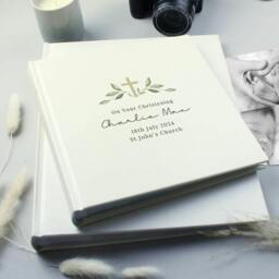 Rackhams Personalised Christening Square Photo Album - H22.5 x W22.5 x D3cm, 0.94kg - thumbnail 1