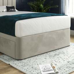 Rackhams Marcelo Upholstered Soft Velvet Bed Frame - Cream - Pink - King - thumbnail 4