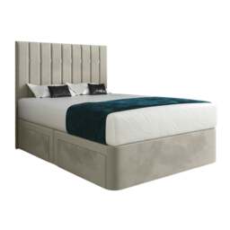 Rackhams Marcelo Upholstered Soft Velvet Bed Frame - Cream - Pink - King - thumbnail 6