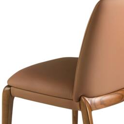 Rackhams Brown Leatherette Chair 4135 - thumbnail 5