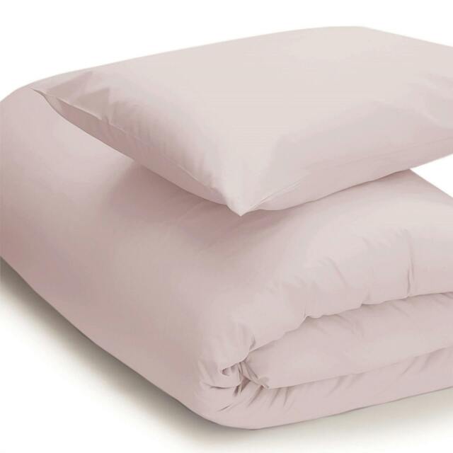Rackhams Easycare Percale Duvet Cover - Powder Pink - Superking - Powder Pink - 50% Cotton/50% Polyester - image 1