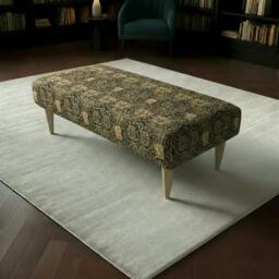 Rackhams Apartment Living Accent Bench – Stylish Compact Footrest for Modern UK Homes - 43 x 43 Inches (110 x 110cm) - thumbnail 1