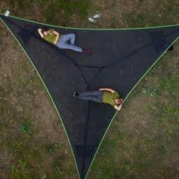 Rackhams Outdoor Portable Multi-Person Triangle Hammock - 400*400*400cm - Black - thumbnail 3