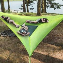 Rackhams Outdoor Portable Multi-Person Triangle Hammock - 400*400*400cm - Black - thumbnail 2
