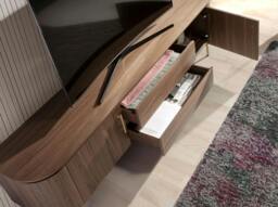 Rackhams TV Stand Walnut and Golden Polished Steel 3227 - thumbnail 5