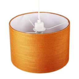 Rackhams Desert Sun Orange Textured Linen Pendant Lighting Shade with Diffuser - thumbnail 3