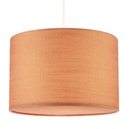 Rackhams Desert Sun Orange Textured Linen Pendant Lighting Shade with Diffuser - thumbnail 2
