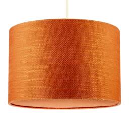 Rackhams Desert Sun Orange Textured Linen Pendant Lighting Shade with Diffuser - thumbnail 1