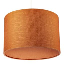 Rackhams Desert Sun Orange Textured Linen Pendant Lighting Shade with Diffuser - thumbnail 4
