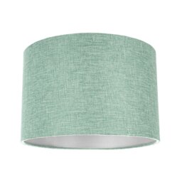 Rackhams Modern and Elegant Mint Plain Linen Fabric Drum Lamp Shade Maximum - thumbnail 1