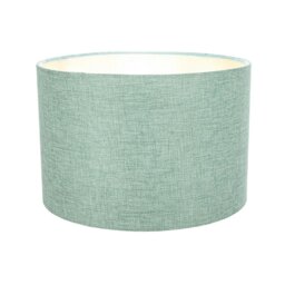 Rackhams Modern and Elegant Mint Plain Linen Fabric Drum Lamp Shade Maximum - thumbnail 3