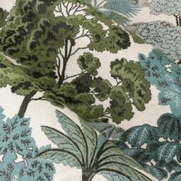 Rackhams Woodlands Jacquard Floral Eyelet Curtains - Green - 229cm x 137cm - Green - 100% Polyester - thumbnail 3
