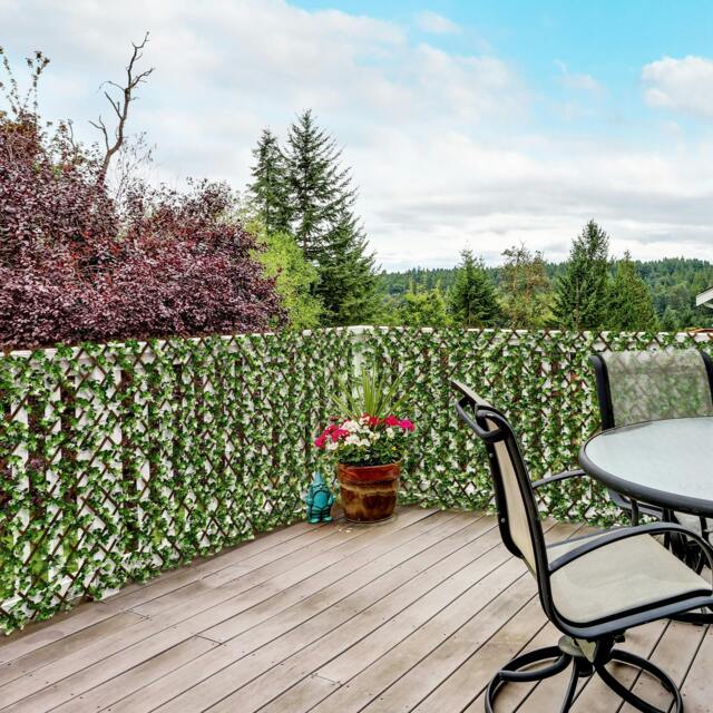 Rackhams 2 PCs Expanding Garden Trellis Fence 2m x 1m Privacy Screen for Garden Balcony - image 1