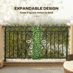 Rackhams 2 PCs Expanding Garden Trellis Fence 2m x 1m Privacy Screen for Garden Balcony - thumbnail 3