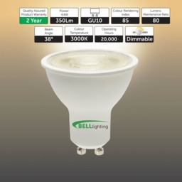 Rackhams GU10 Dimmable LED Spotlight 4.4W Energy Saving Light Bulbs - Pack of 10 - thumbnail 3