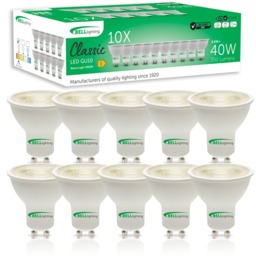Rackhams GU10 Dimmable LED Spotlight 4.4W Energy Saving Light Bulbs - Pack of 10 - thumbnail 1