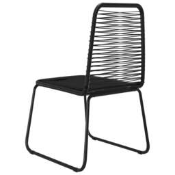 Rackhams Outdoor Chairs 4 pcs Poly Rattan Black - thumbnail 5