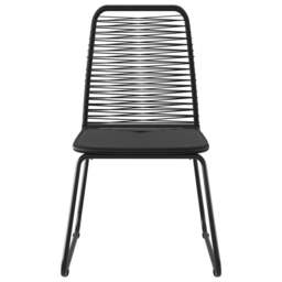 Rackhams Outdoor Chairs 4 pcs Poly Rattan Black - thumbnail 3