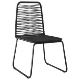 Rackhams Outdoor Chairs 4 pcs Poly Rattan Black - thumbnail 2