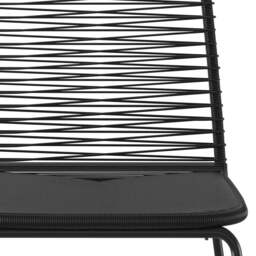 Rackhams Outdoor Chairs 4 pcs Poly Rattan Black - thumbnail 6