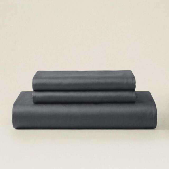 Rackhams Sateen Duvet Cover Set - Dark Grey - King - Standard - image 1
