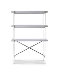Rackhams Adriana Bookshelves With Desk - Weathered Oak - Dark Chrome - Weathered Oak - thumbnail 2