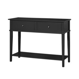Rackhams Franklin Console Table with 2 Drawers Black - Black - thumbnail 2