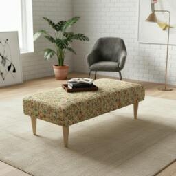 Rackhams Artisan Crafted Stitched Ottoman Footrest for Lounge – Multi-Functional Bench & Coffee Table - 30 x 30 Inches (76 x 76cm) - thumbnail 4