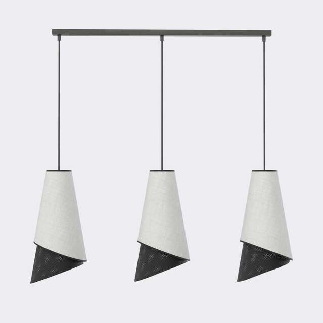 Rackhams MODA Pendant Lamp 3 x E27 Black / Grey - image 1