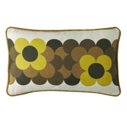 Rackhams Orla Kiely Retro Flower Stripe Dune Filled Cushion 30x50cm - thumbnail 2