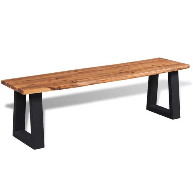 Rackhams Bench Solid Acacia Wood 145 cm