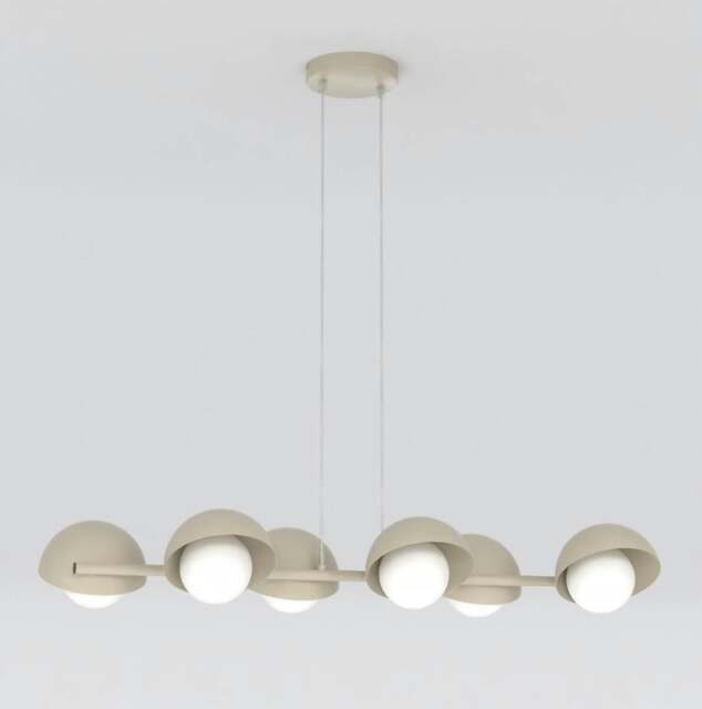 Rackhams BOOM Pendant lamp 6 x G9 Mocha with White Shade - image 1