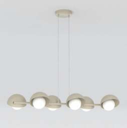 Rackhams BOOM Pendant lamp 6 x G9 Mocha with White Shade