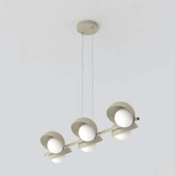 Rackhams BOOM Pendant lamp 6 x G9 Mocha with White Shade - thumbnail 2